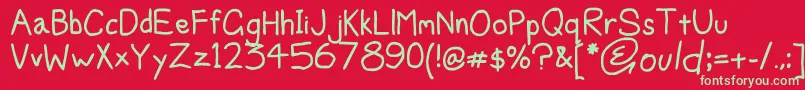 EddsFont Font – Green Fonts on Red Background