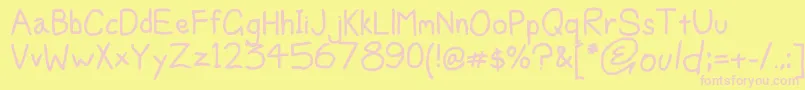 EddsFont Font – Pink Fonts on Yellow Background