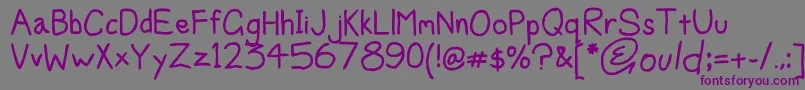 Шрифт EddsFont – фиолетовые шрифты на сером фоне