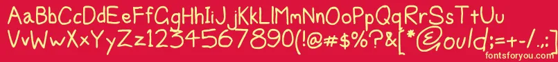 EddsFont Font – Yellow Fonts on Red Background