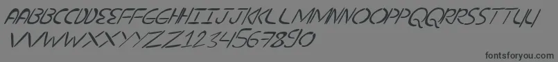 NuevostencilTilt Font – Black Fonts on Gray Background