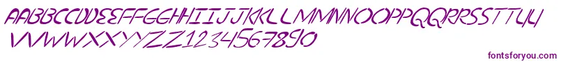 Шрифт NuevostencilTilt – фиолетовые шрифты