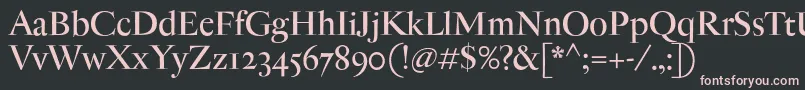 AntiqueModerne Font – Pink Fonts on Black Background