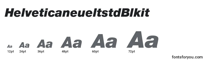 Tamanhos de fonte HelveticaneueltstdBlkit
