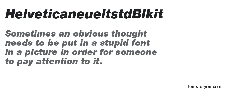 Przegląd czcionki HelveticaneueltstdBlkit