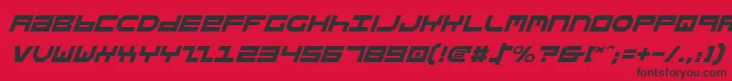 StuntmanItalic Font – Black Fonts on Red Background