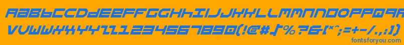 Подробнее о шрифте StuntmanItalic Шрифт StuntmanItalic – синие шрифты на оранжевом фоне