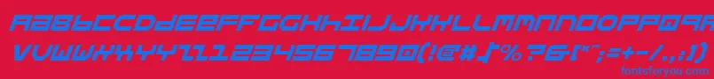 StuntmanItalic Font – Blue Fonts on Red Background