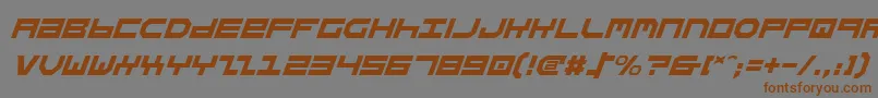 StuntmanItalic Font – Brown Fonts on Gray Background