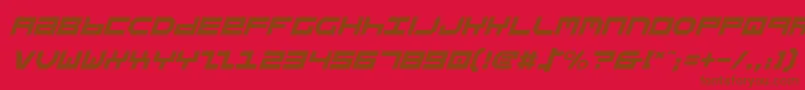 フォントStuntmanItalic – 赤い背景に茶色の文字