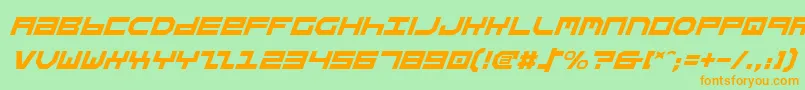 StuntmanItalic Font – Orange Fonts on Green Background