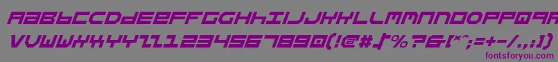 StuntmanItalic-Schriftart – Violette Schriften auf grauem Hintergrund