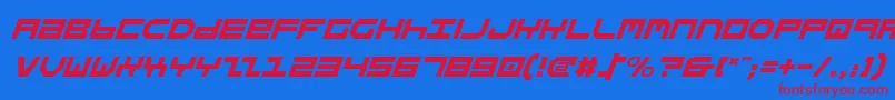 フォントStuntmanItalic – 赤い文字の青い背景