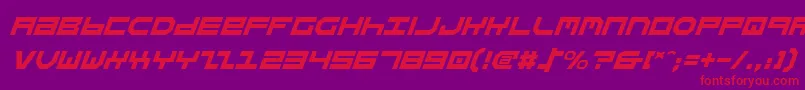 StuntmanItalic Font – Red Fonts on Purple Background