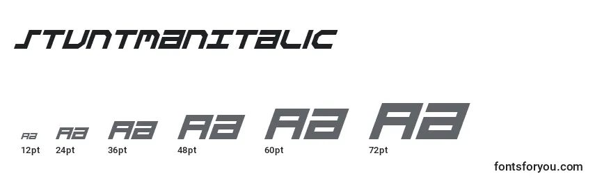 StuntmanItalic Font Sizes
