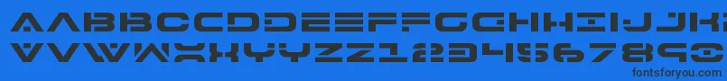 7thservicexpand Font – Black Fonts on Blue Background