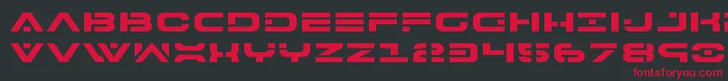 フォント7thservicexpand – 黒い背景に赤い文字
