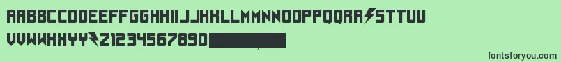 Understrukk-Schriftart – Schwarze Schriften auf grünem Hintergrund