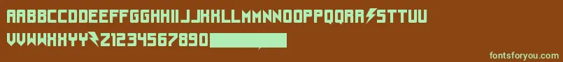 Understrukk Font – Green Fonts on Brown Background