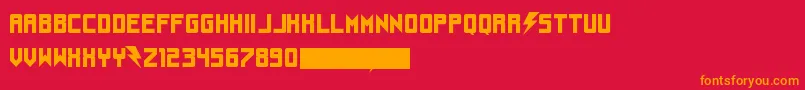 Understrukk Font – Orange Fonts on Red Background