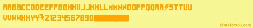 Understrukk Font – Orange Fonts on Yellow Background