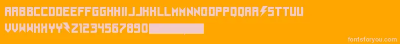 Understrukk Font – Pink Fonts on Orange Background