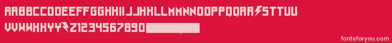 Understrukk Font – Pink Fonts on Red Background