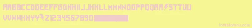 Understrukk Font – Pink Fonts on Yellow Background