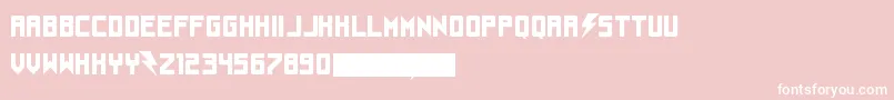 Understrukk Font – White Fonts on Pink Background