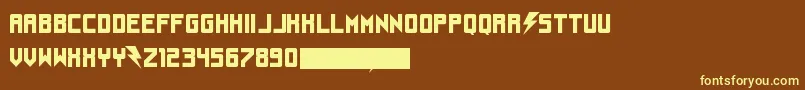 Understrukk Font – Yellow Fonts on Brown Background