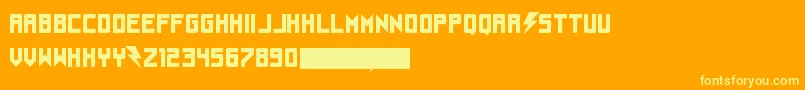 Understrukk Font – Yellow Fonts on Orange Background