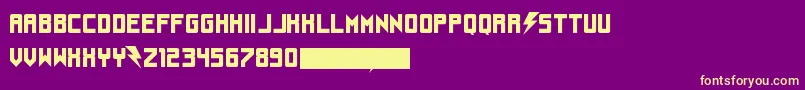 Understrukk Font – Yellow Fonts on Purple Background