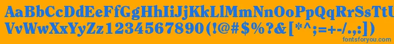 ItcClearfaceLtBlack Font – Blue Fonts on Orange Background