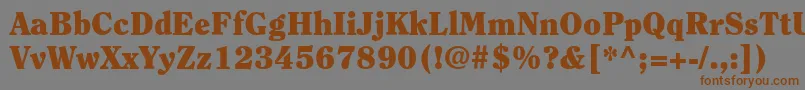 ItcClearfaceLtBlack Font – Brown Fonts on Gray Background