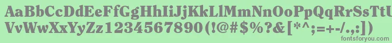 フォントItcClearfaceLtBlack – 緑の背景に灰色の文字