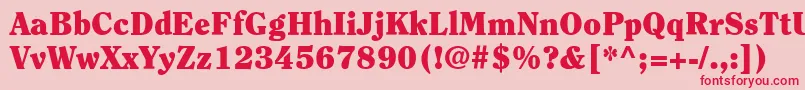 ItcClearfaceLtBlack Font – Red Fonts on Pink Background