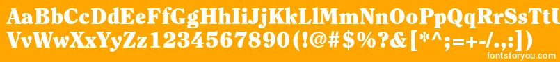 ItcClearfaceLtBlack Font – White Fonts on Orange Background