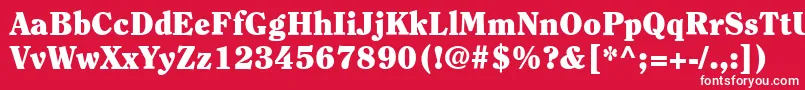 フォントItcClearfaceLtBlack – 赤い背景に白い文字