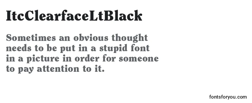 ItcClearfaceLtBlack Font