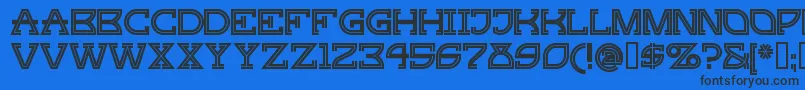 Gingerpeachy Font – Black Fonts on Blue Background