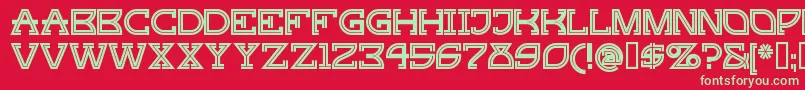 Gingerpeachy Font – Green Fonts on Red Background