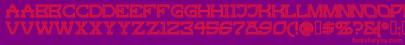 Gingerpeachy Font – Red Fonts on Purple Background