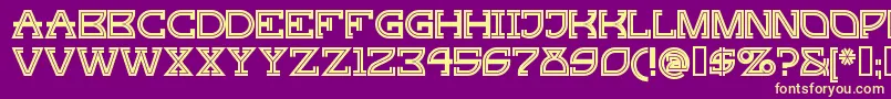 Gingerpeachy Font – Yellow Fonts on Purple Background