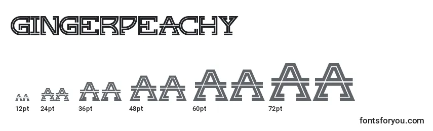 Gingerpeachy Font Sizes