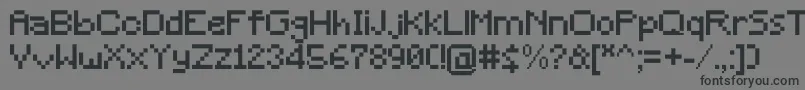 Minecraft Font – Black Fonts on Gray Background