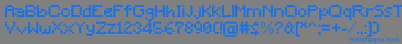 Minecraft Font – Blue Fonts on Gray Background