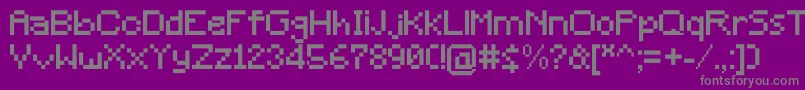 Weitere Informationen zur Minecraft-Schriftart Minecraft-Schriftart – Graue Schriften auf violettem Hintergrund