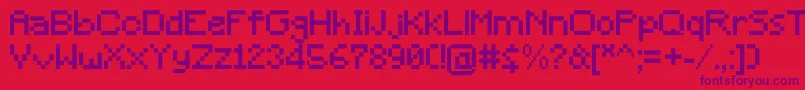 Minecraft Font – Purple Fonts on Red Background