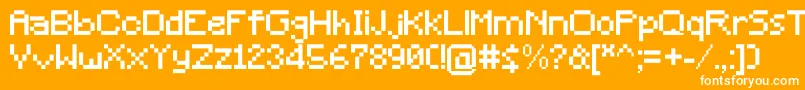 Minecraft Font – White Fonts on Orange Background