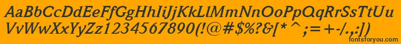 WeidemannBoldItalicBt Font – Black Fonts on Orange Background